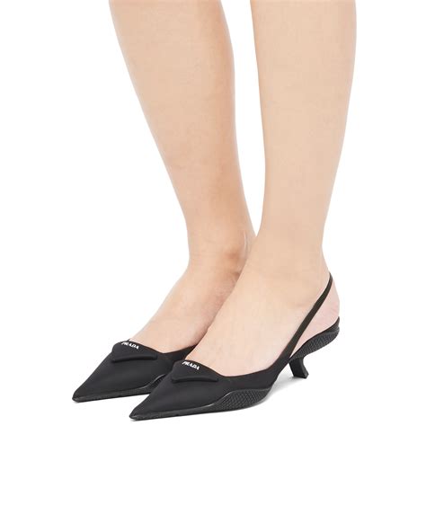 prada nylon gabardine slingback pumps|Primula Nylon gabardine slingback pumps .